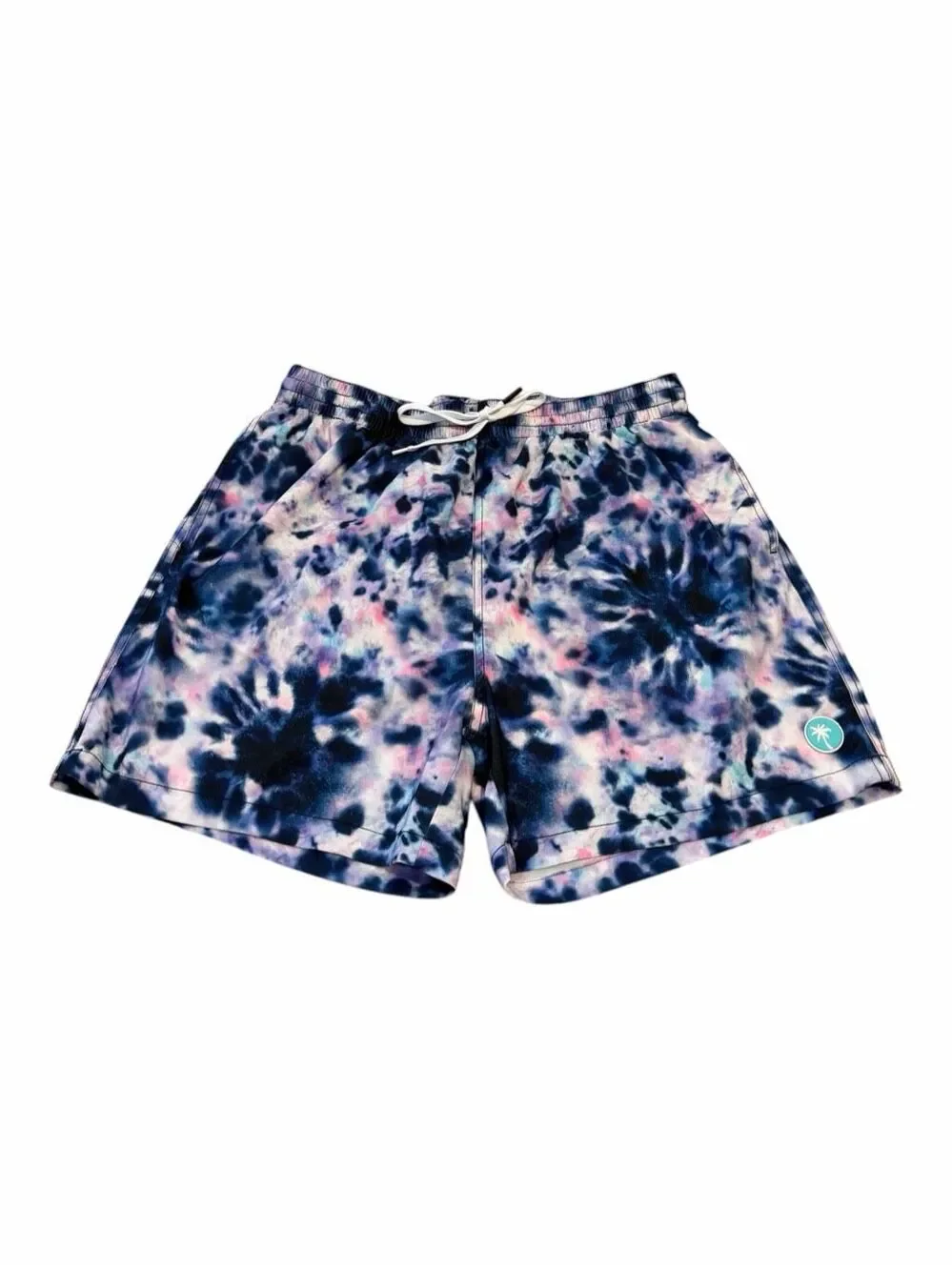 ZYIA ACTIVE Men’s Tie-Dye Swim Trunks Blue Purple Pink XL